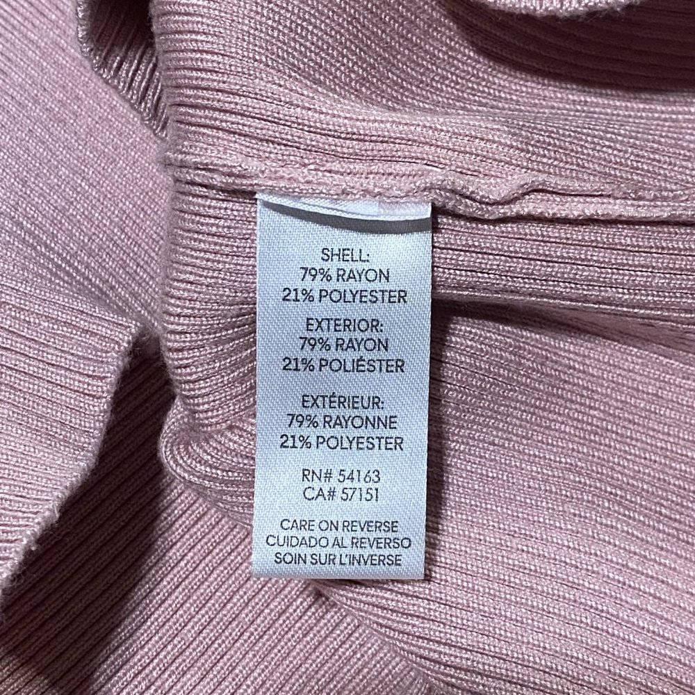 Calvin Klein Jeans light pink ribbed, collared neck, crop top size XS - Picture 4 of 5